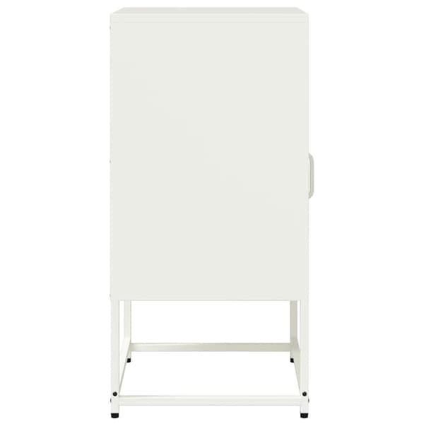 vidaXL sengebord 36x39x78 cm koldvalset stål hvid