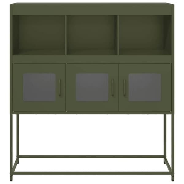 vidaXL Senkki oliivinvihreä 100,5x39x107 cm kylmävalssattu teräs