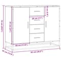 Miniatyrbilde 11 av 11: vidaXL Skjenk sonoma eik 92x35x76 cm konstruert tre