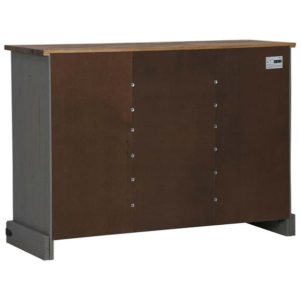 vidaXL skænk HALDEN 2 skydedøre 112x40x80 cm massivt træ grå