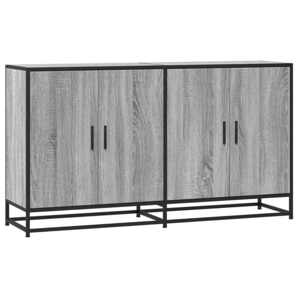 vidaXL Skjenk grå sonoma 134x35x76 cm konstruert tre