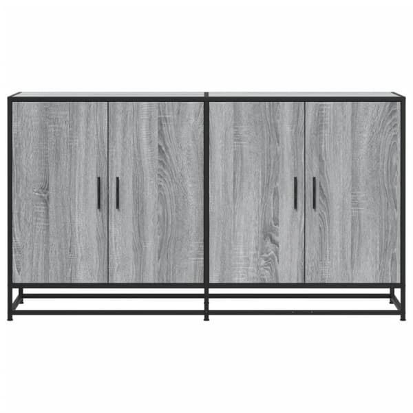 vidaXL Skjenk grå sonoma 134x35x76 cm konstruert tre