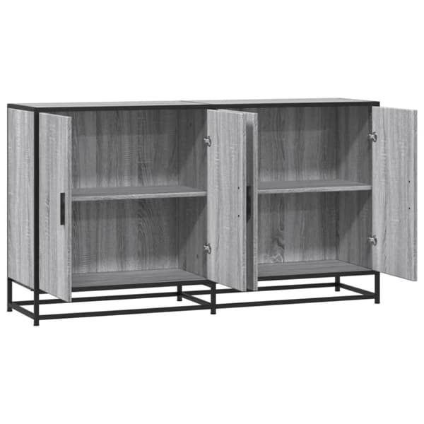 vidaXL Skjenk grå sonoma 134x35x76 cm konstruert tre