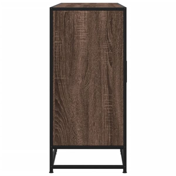 vidaXL Skjenk brun eik 134x35x76 cm konstruert tre