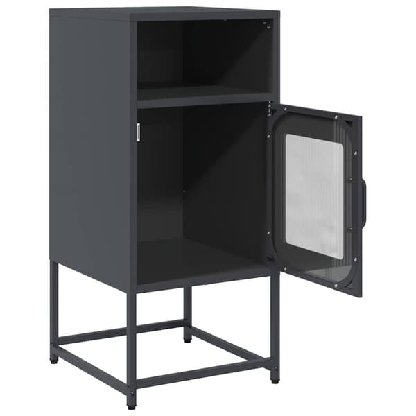 vidaXL sengebord 36x39x78 cm koldvalset stål antracitgrå