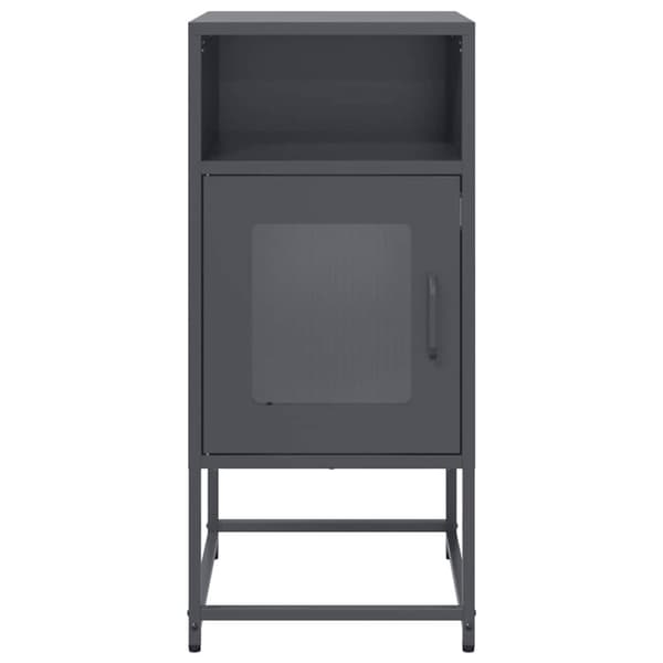 vidaXL sengebord 36x39x78 cm koldvalset stål antracitgrå