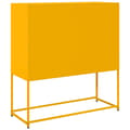 Miniatyrbillede 9 af 11: vidaXL skænk 100,5x39x107 cm koldvalset stål sennepsgul
