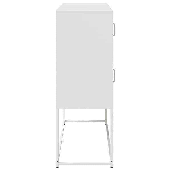 vidaXL skænk 100,5x39x107 cm koldvalset stål hvid