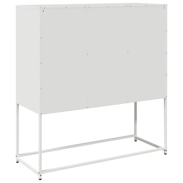 vidaXL skænk 100,5x39x107 cm koldvalset stål hvid