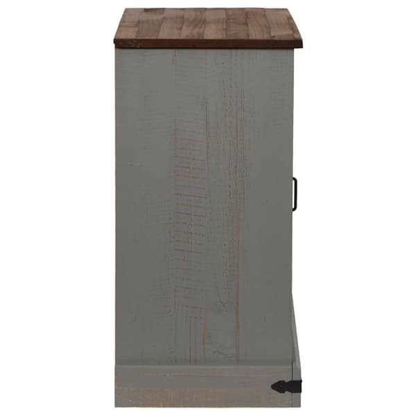 vidaXL senkki HALDEN liukuovella harmaa 80x40x80 cm massiivipuu