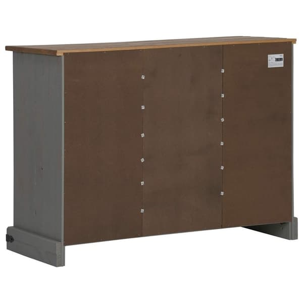 vidaXL Senkki HALDEN 2 Liukuovet Harmaa 112x40x80 cm Massiivipuu