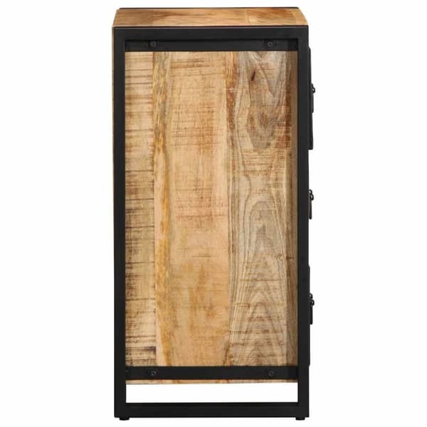 vidaXL skuffeskab 50x35x70 cm massivt ru mangotræ
