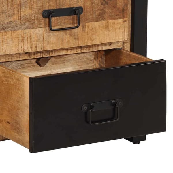 vidaXL skuffeskab 50x35x70 cm massivt ru mangotræ