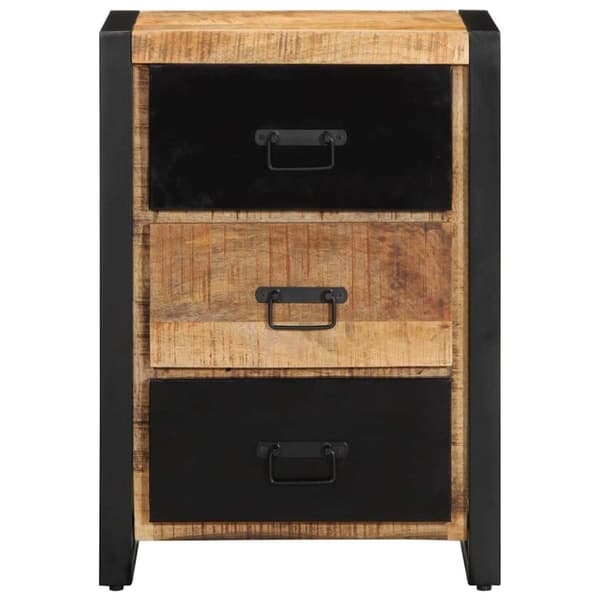 vidaXL skuffeskab 50x35x70 cm massivt ru mangotræ