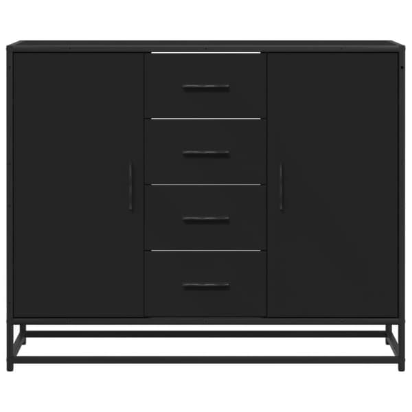 vidaXL Senkki musta 92x35x76 cm tekninen puu