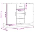 Pikkukuva 11 / 11: vidaXL Senkki musta 92x35x76 cm tekninen puu