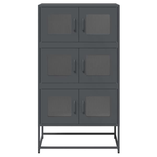 Highboard antracit 68x39x123 cm stål