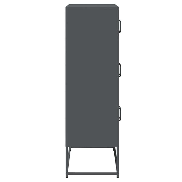 Highboard antracit 68x39x123 cm stål