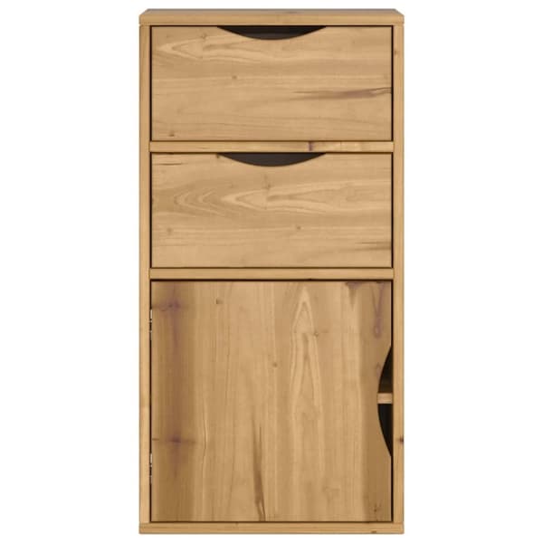 vidaXL Sideskap med skuffer ODDA 40x24x79 cm heltre furu