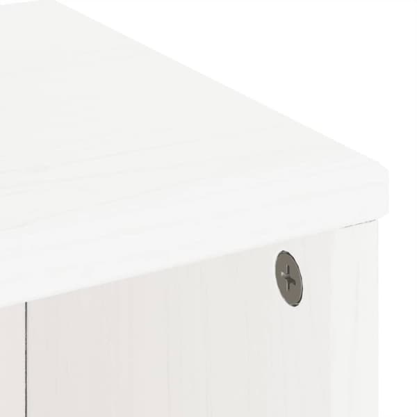 vidaXL Sideskap ODDA hvit 40x24x79 cm heltre furu