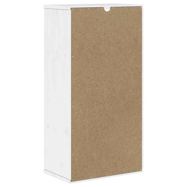vidaXL sivukaappi laatikolla ODDA Valkoinen 40x24x79 cm