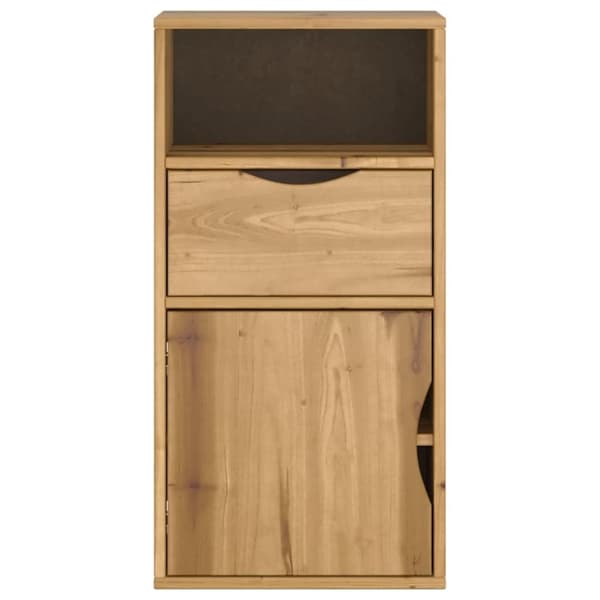 vidaXL sideskab ODDA med skuffe 40x24x79 cm massivt fyrretræ