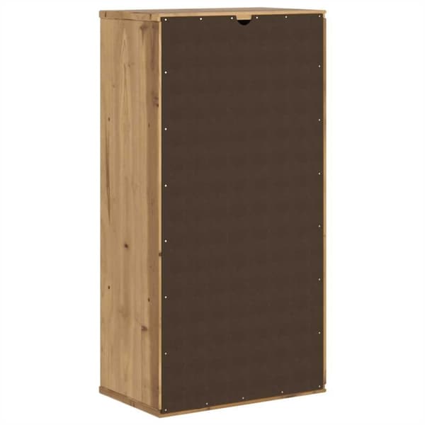 vidaXL sideskab ODDA med skuffe 40x24x79 cm massivt fyrretræ