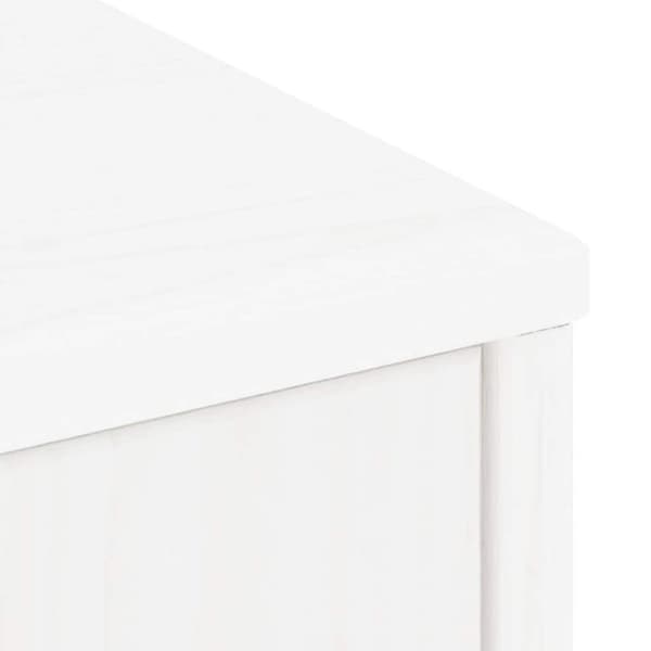 vidaXL sideskab ODDA med skuffer 40x24x79 cm massivt fyrretræ hvid
