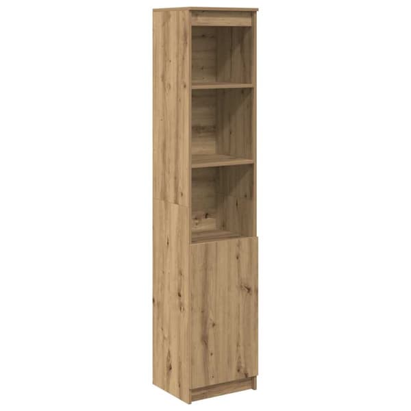 Highboard hantverksmässig ek 37,5x35x180 cm konstruerat trä