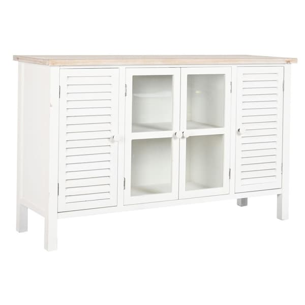 Skänk DKD Home Decor Vit Gran Trä MDF 130 x 40 x 80 cm