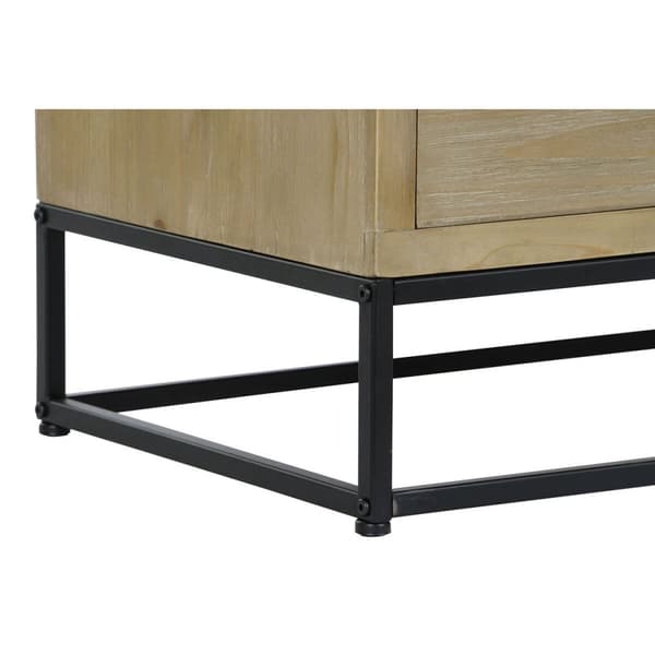 Skänk DKD Home Decor Svart Naturell Metall Trä MDF 120 x 40 x 64 cm