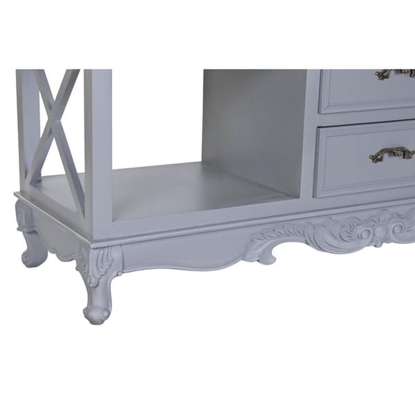 Skænk DKD Home Decor 132 x 40 x 84.5 cm 132 x 40 x 84,5 cm Natur Grå Paulonia træ Træ MDF