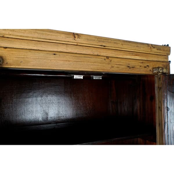 Skab DKD Home Decor Natur Metal Gran 85 x 44 x 194 cm