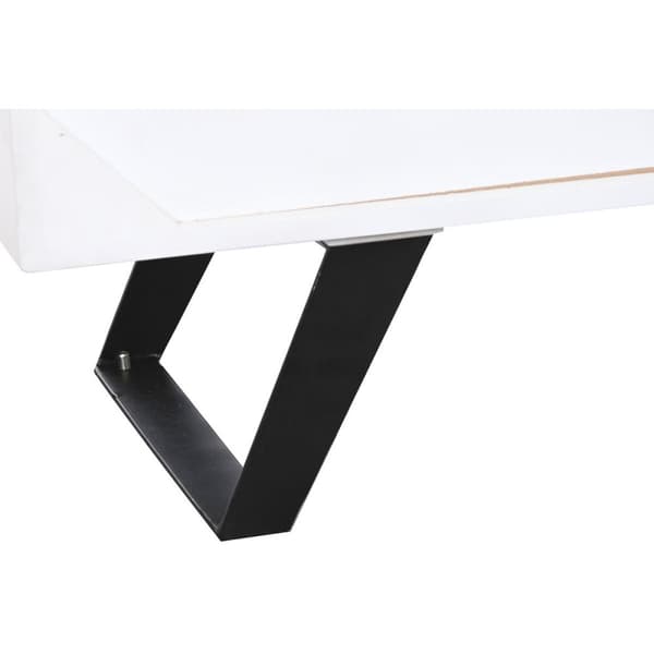 Skænk DKD Home Decor Hvid Mørkebrun Mangotræ 150 x 40 x 80 cm