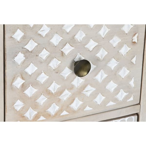 Skænk DKD Home Decor Hvid Natur Mangotræ 115 x 42 x 75 cm