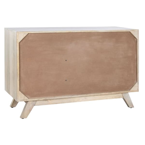 Skænk DKD Home Decor Hvid Natur Mangotræ 115 x 42 x 75 cm