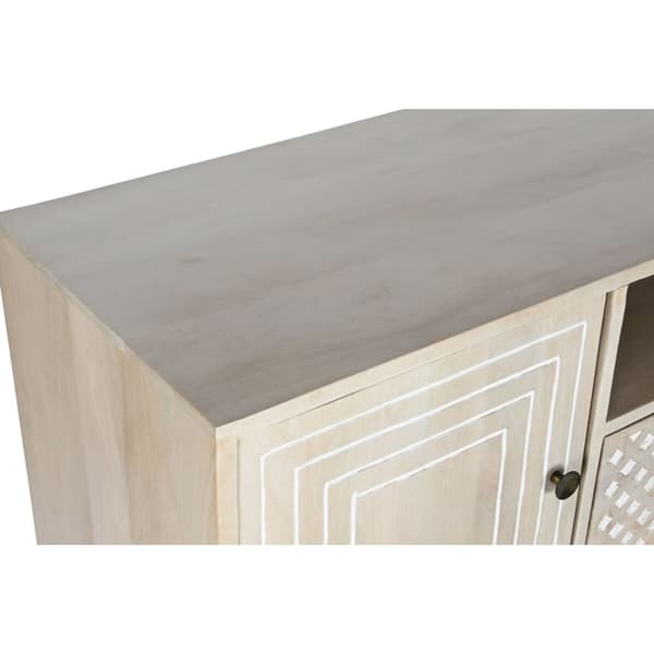Skænk DKD Home Decor Hvid Natur Mangotræ 115 x 42 x 75 cm