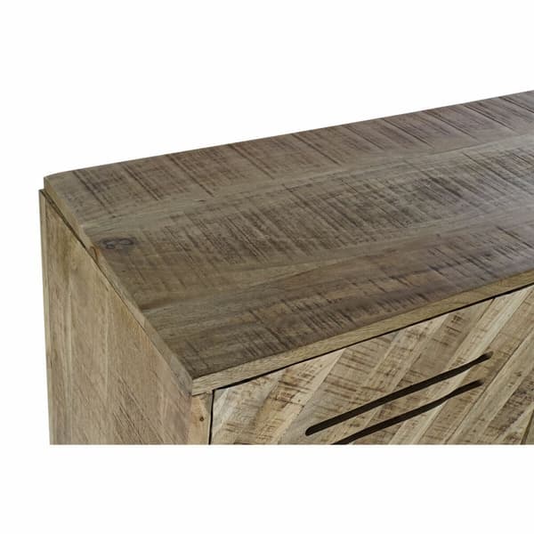 Sivupöytä DKD Home Decor Musta Metalli Mangopuu (140 x 40 x 93 cm)