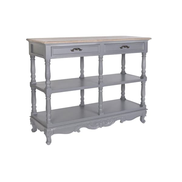 Sivupöytä DKD Home Decor 117 x 39 x 89 cm Harmaa Luonnollinen Paolownia wood Puu MDF
