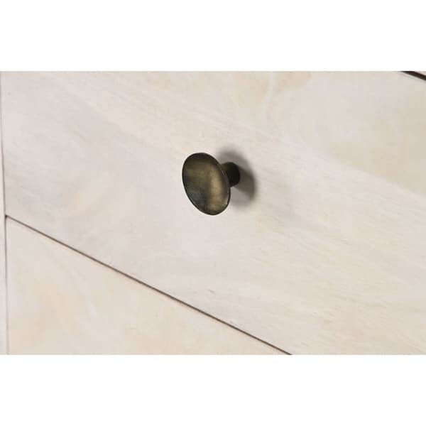 Sivupöytä DKD Home Decor Valkoinen Luonnollinen Mangopuu 145 x 42 x 75 cm