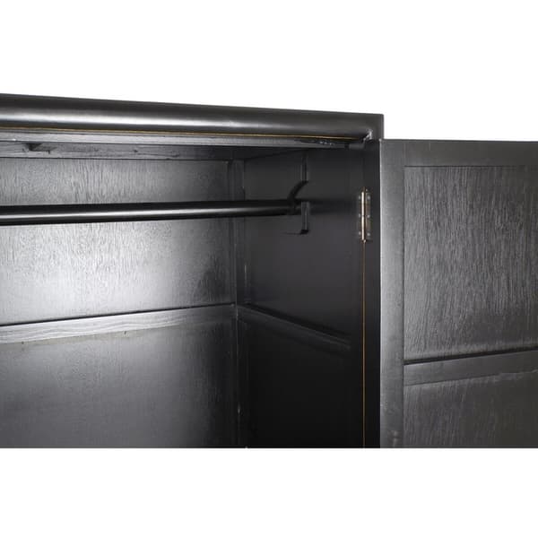 Kaappi DKD Home Decor Musta Kullattu 120 x 50 x 175 cm