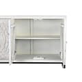 Pikkukuva 3 / 9: Sivupöytä DKD Home Decor   Valkoinen Metalli Mangopuu 150 x 38 x 80 cm