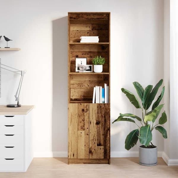 Högbord gammalt trä 50x35x180 cm konstruerat trä