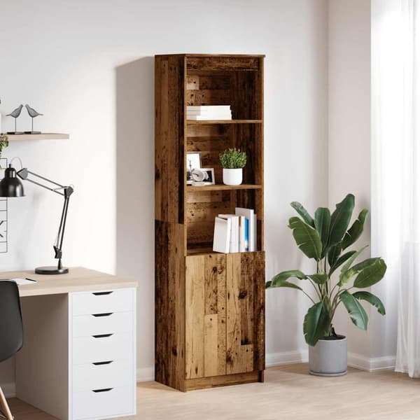 Högbord gammalt trä 50x35x180 cm konstruerat trä