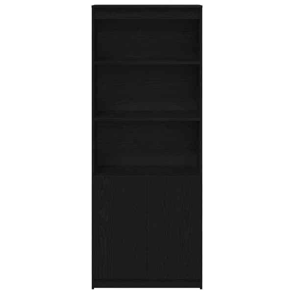 Highboard svart ek 70x35x180 cm konstruerat trä