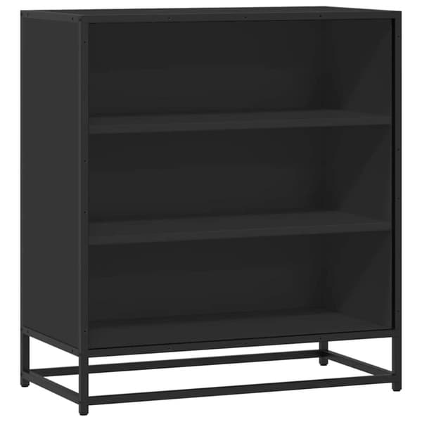 vidaXL senkki musta 68x35x76 cm suunniteltu puu ja metalli