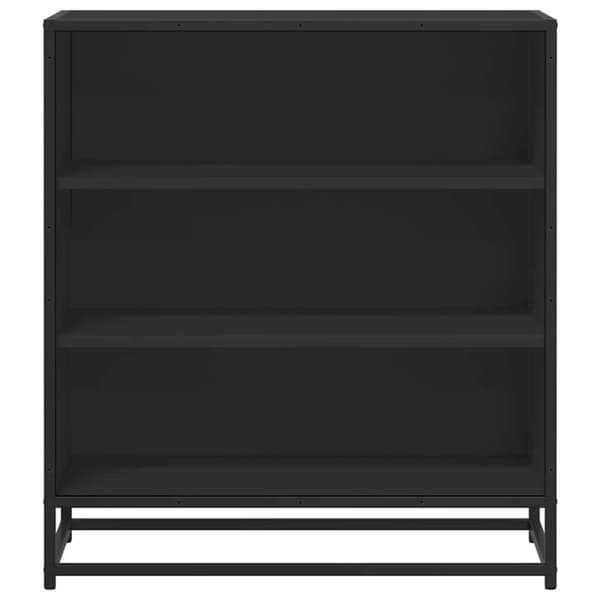 vidaXL senkki musta 68x35x76 cm suunniteltu puu ja metalli