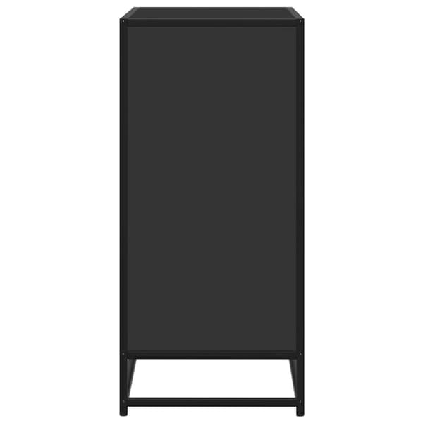 vidaXL senkki musta 68x35x76 cm suunniteltu puu ja metalli