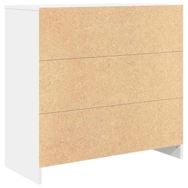 vidaXL Skjenk med skuff hvit 80x34x76 cm konstruert tre