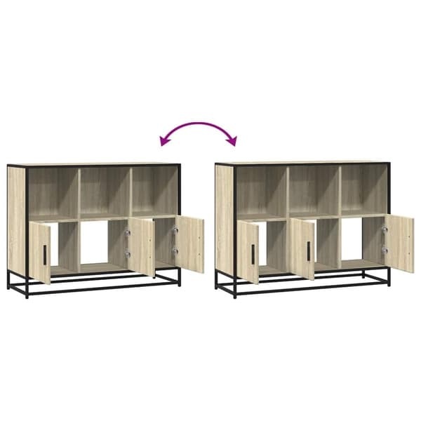 vidaXL skænk 100x35x76 cm konstrueret træ sonoma-eg